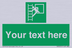 Custom Emergency Escape Ladder Sign